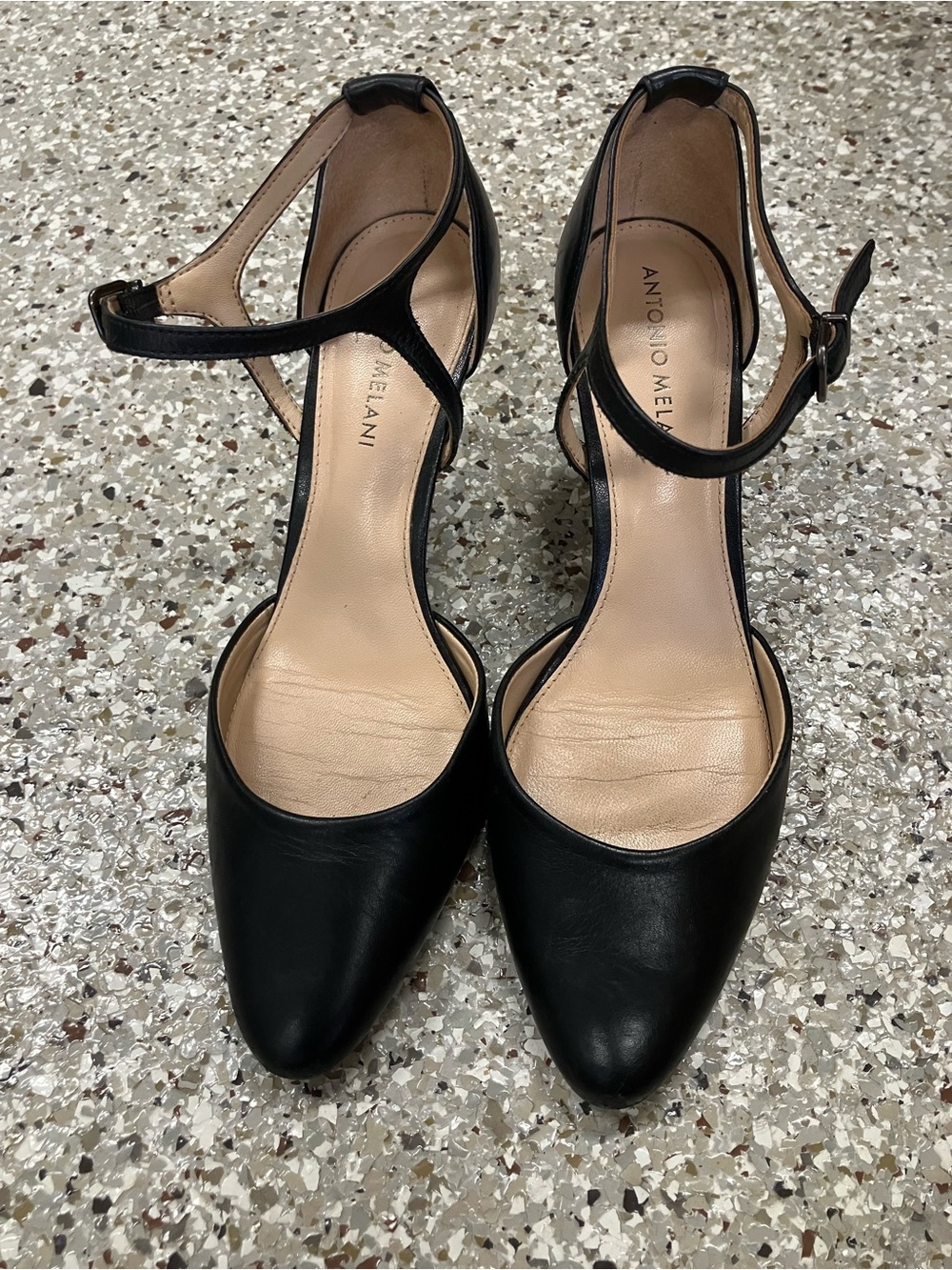 Antonio Melani MAYNAE Women's Black Leather High Heel (8) - Picture 4 of 8